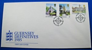 GUERNSEY  -  1985  -  DEFINITIVES ISSUE  FDC     (ggc7)