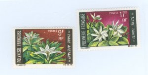 French Polynesia #245-246  Single (Complete Set) (Flowers)