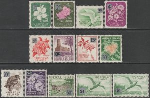 EDSROOM-22060 Norfolk Island 71-82a MNH 1966 Complete Flowers CV$17.75