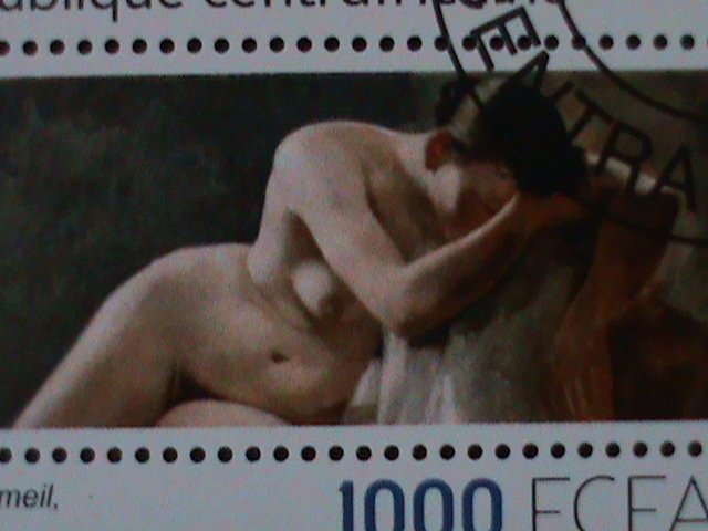 ​CENTRAL AFRICA-2021-FAMOUS NUDE ARTS PAINTINGS-BY FA,MOUS PAINTERS CTO SHEET VF