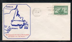 Canada #282 Newfoundland FDC Cacheted addr C231