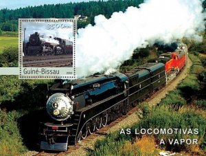 Guinea-Bissau MNH S/S Vapor Locomotives 2003