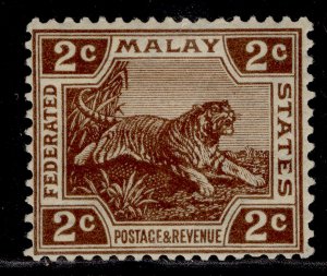 MALAYSIA - Federated Malay QV SG54, 2c brown, M MINT. Cat £15.