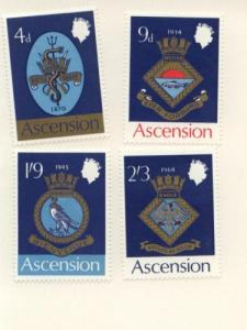 1969  Ascension Is Royal Navy Coats of Arms(Scott 126-9) MNH