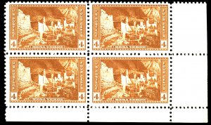 U.S. #743 MINT BLOCK OG NH