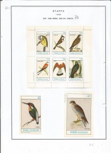 STAFFA - 1982 - Birds - Sheets - Mint Light Hinged - Private Issue