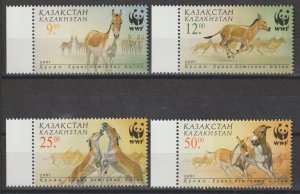 KAZAKHSTAN 2001 WWF SG 332/335 MNH