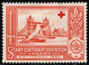 1940 Great Britain Poster London Stamp Centenary Exhibition Unused