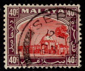 MALAYSIA - Selangor GV SG81, 40c scarlet & dull purple, FINE USED.