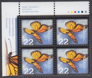 Canada - #2708  Insects - Monarch Butterfly Plate Block - MNH