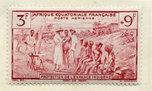 FRENCH COLONIES EQ.AFRIQUE 1942 Child Welfare issue Mint hinged 3Fr.