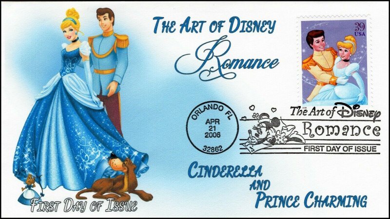 AO-4026-2, 2006, The Art of Disney, Add-on Cover, First Day Cover, Pictorial, 