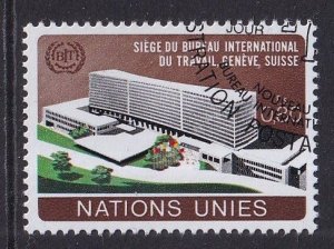 United Nations  Geneva  #38 cancelled 1974 ILO headquarters  80c