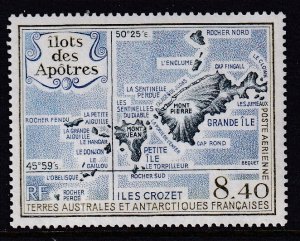 French Southern and Antarctic Territories C103 Map MNH VF