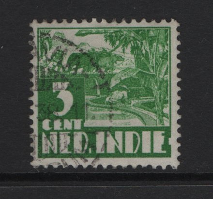 Netherlands Indies   #167 used  1934  Rice field scene 3c
