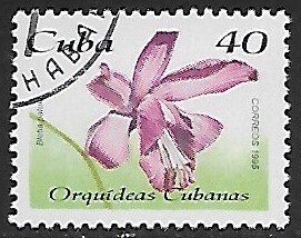 Cuba # 3682 - Orchid Bleitia Patula - unused CTO.....{Z18}