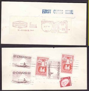 Canada-covers #10344 - 3c praying Hands + 10c(3) Eskimo + 25c(2) Chemical + 29c