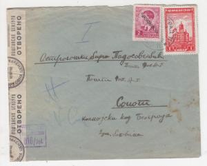 SERBIA, 1942 Censored cover, 1D. & 2D., BELGRADE to Sopot.