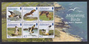 Alderney 190a Birds Souvenir Sheet MNH VF