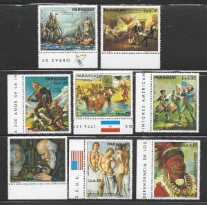 PARAGUAY   SC #  1625  a-h  MNH