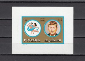 Fujeira, Mi cat. 1317 C. President J. Kennedy, Deluxe s/sheet. Zodiac issue. ^