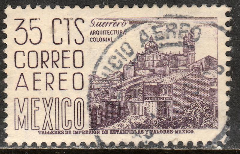 MEXICO C220C, 35cents 1950 Definitive 2nd Printing wmk 300. USED F-VF. (1152)