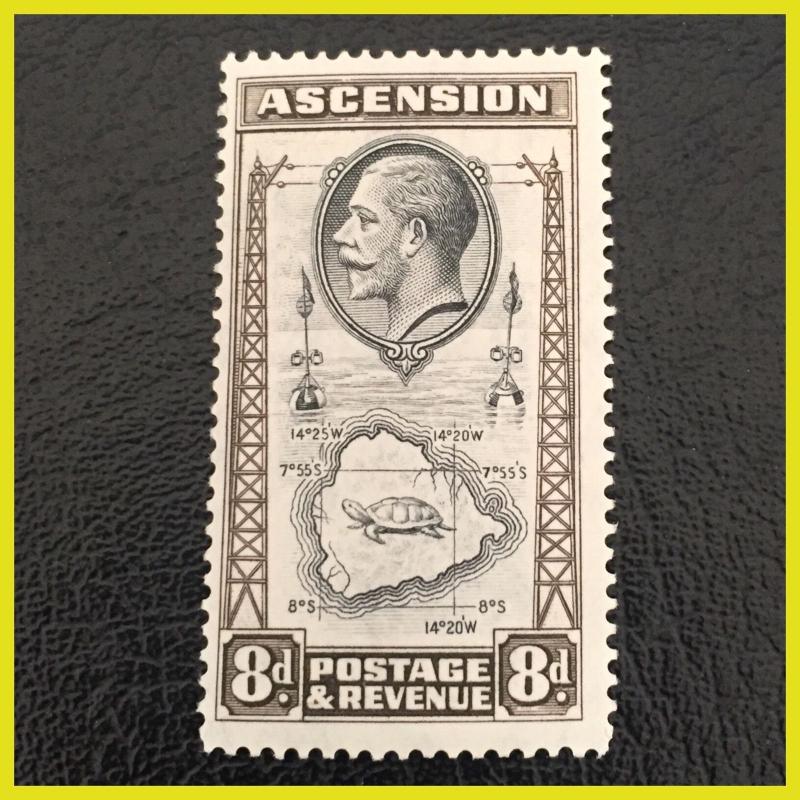 ASCENSION  ISLAND KING GEORGE V , 1934  8d STAMP MINT HINGED