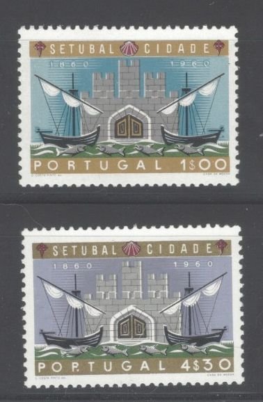 Portugal #873-74 Setubal Sea Gate and Ships (1961) VF NH