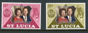 St. Lucia 328-329 MNH 1972