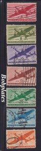 BOBPLATES #C25-31 Transports Used Set of 7 Singles F-VF SCV=$5