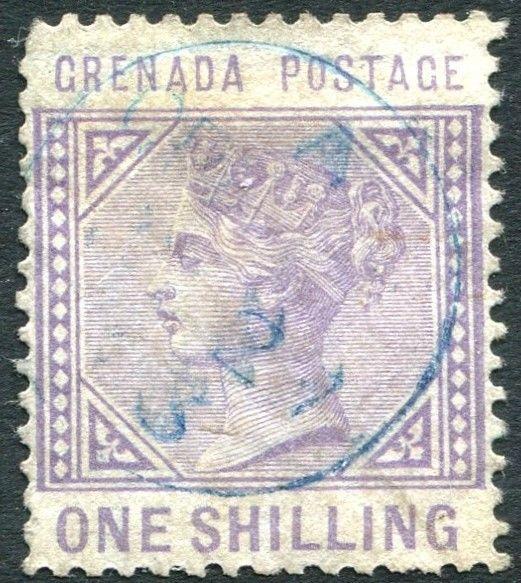 GRENADA-1883 1/- Pale Violet Sg 36 AVERAGE USED V24409