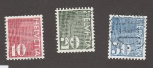 Switzerland stamp,Scott# 521-523,used, set of three stamps, #M313