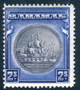 BAHAMAS-1931-46 2/- Slate Purple & Deep Ultramarine Sg 131 LIGHTLY MOUNTED MINT 