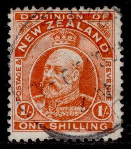 NEW ZEALAND GV SG399, 1s vermilion, FINE USED. Cat £18. PERF 14 LINE