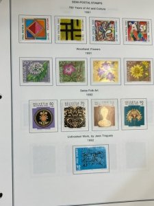 Switzerland collection semi-postals 1990-1999 mixed MH and used