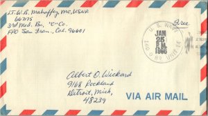 United States Vietnam War Soldier's Free Mail 1966 FPO 96601 U.S. Navy 14030 ...