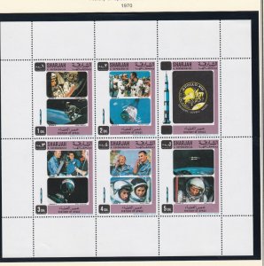 Sharjah MI676/700, History of Space Travel,  Mint NH