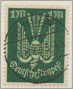 Germany Airmail Deutsche Flugpost 1 Mk Deep Green Weimar Republic SG #223 1922