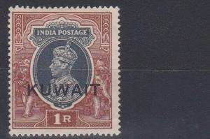 KUWAIT  1939  S G 47  1R  GREY &  RED BROWN    MH  