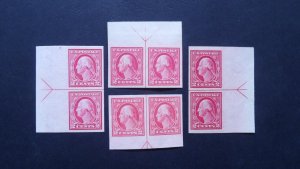 #409 2c Washington Imperforated Arrow Pairs MNH OG VF/XF Includes New Mounts