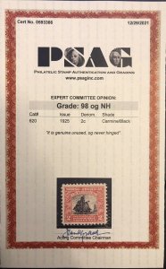Tangstamps: US #620 MNH Superb PSAG Graded 98, CV $150