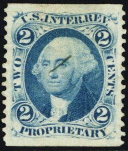 R13b, Used 2¢ Proprietary XF GEM Revenue Stamp - Stuart Katz