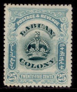 NORTH BORNEO - Labuan EDVII SG126, 25c green & greenish blue, M MINT. Cat £11.