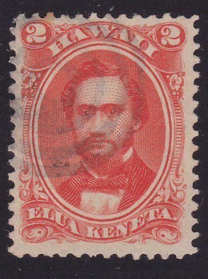 HAWAII 1864-86 2c Sc31 (or 31a) fine used target cancel.....................2190