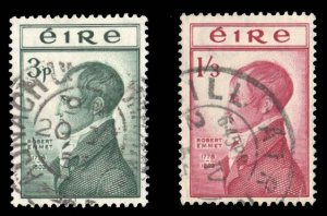 Ireland #149-150 Cat$16.85, 1953 Emmet, set of two, used