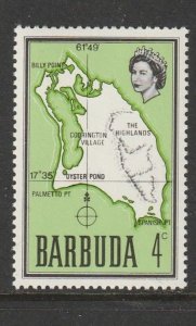 1968 Antigua-Barbuda - Sc 16 - MNH VF - 1 single - Map