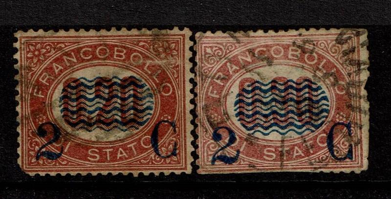 Italy SC# 39 and 40, Used, Hinge Remnants, see notes - S4214