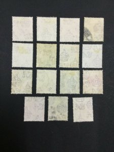 MOMEN: CYPRUS SG #85-99 1921-23 USED £750 LOT #62376