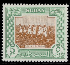 SUDAN GVI SG134, 5p orange-brown & yellow-green, NH MINT. 