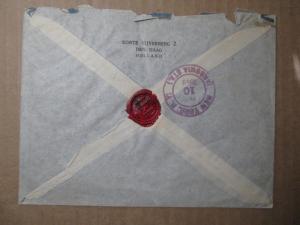 1949 Netherlands To USA Metered Registered Airmail Business Cover (ZZ54)